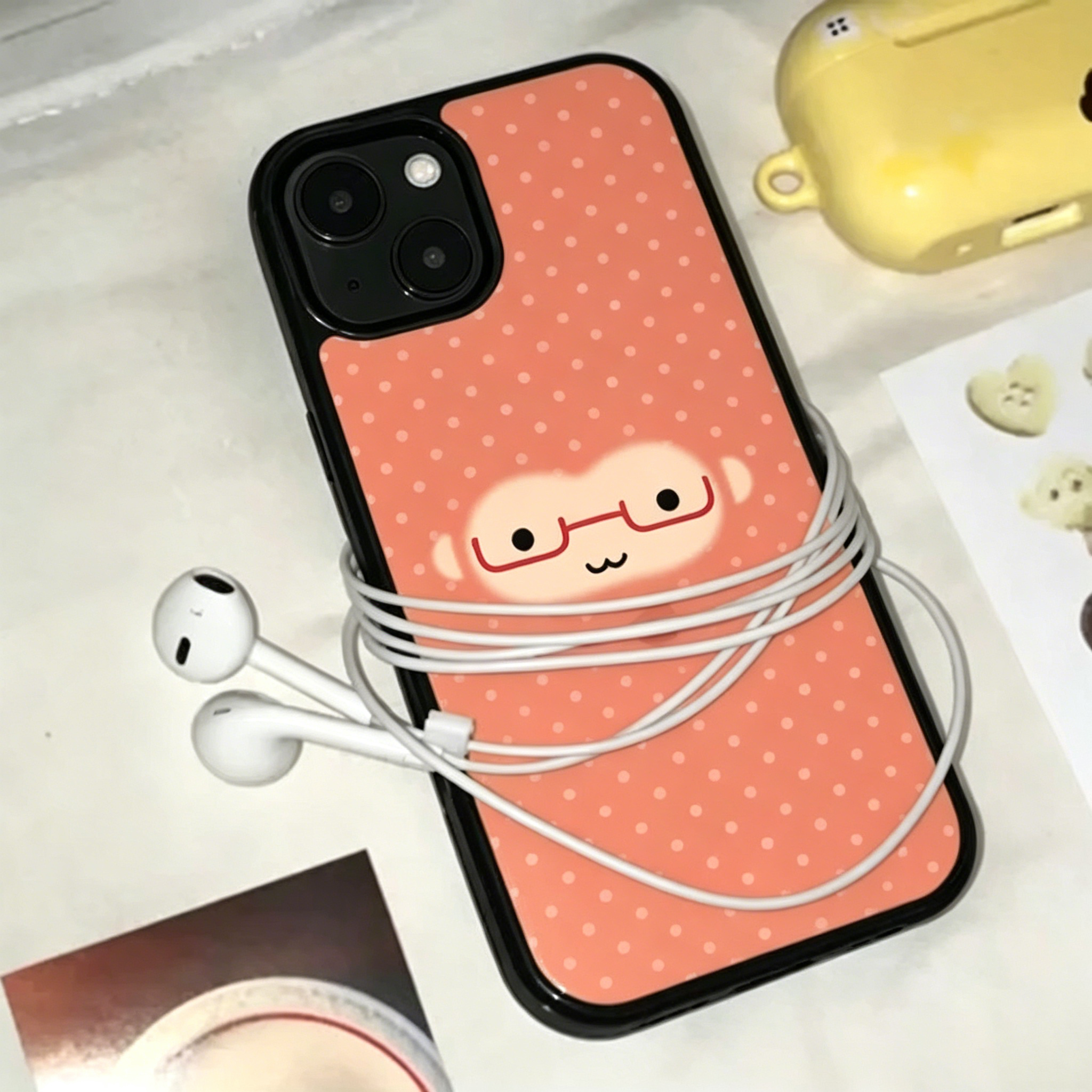 Phone Cases Cute Iphone 13 - Korean Ins Cute Orange Polka Dots