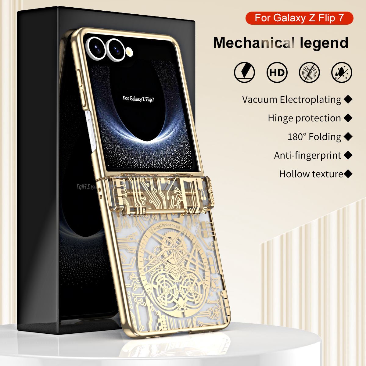 Phone Cases Z Fold 7 - Machine Legend Plating Case For Samsung