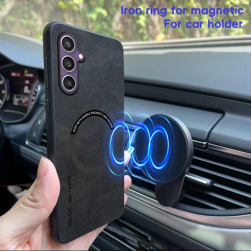Phone Cases For Samsung A14 - Luxury Leather Magnetic Case For Samsung