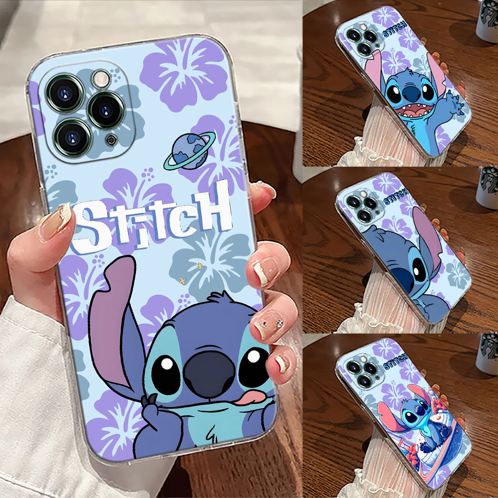Phone Cases For Samsung A14 - Ohana Stitch Transparent Phone Case For