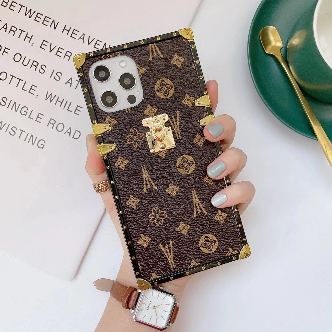 Phone Cases Dior - Fashion Square Leather Phone Case For