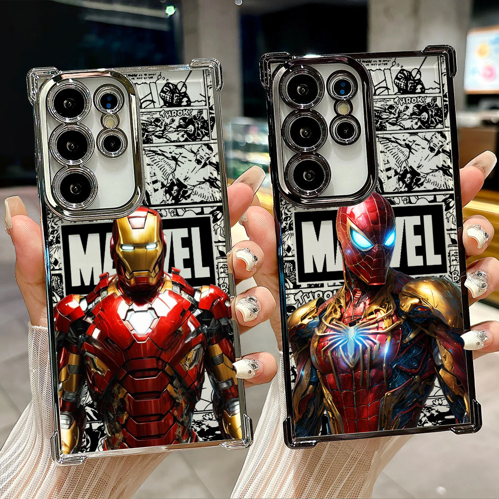 Phone Cases Samsung S24 - Marvel Spiderman Ironman Comic Case For