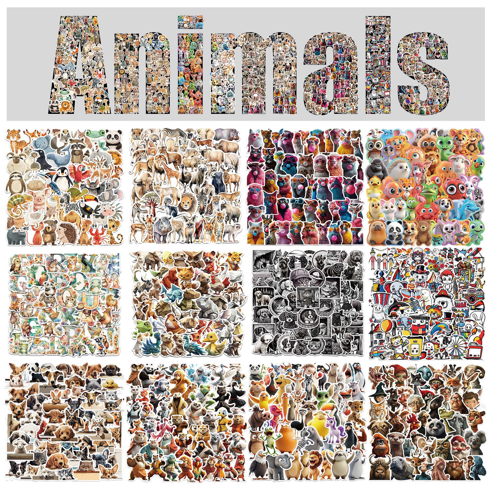 Phone Cases Kids - 50PCS Cute Animal Water Bottle Stickers