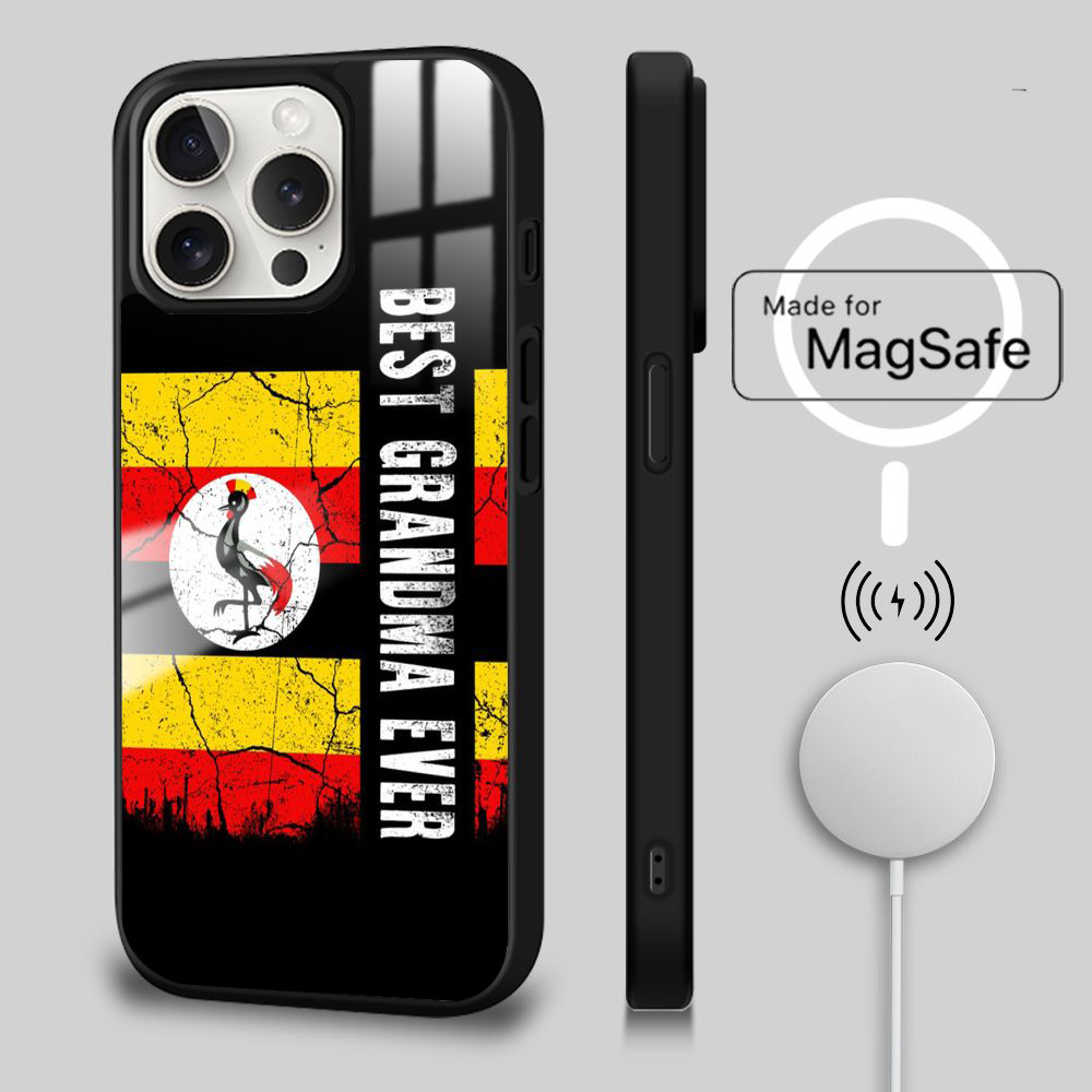Phone Cases Uganda - Flag of Uganda pattern Magnetic Phone