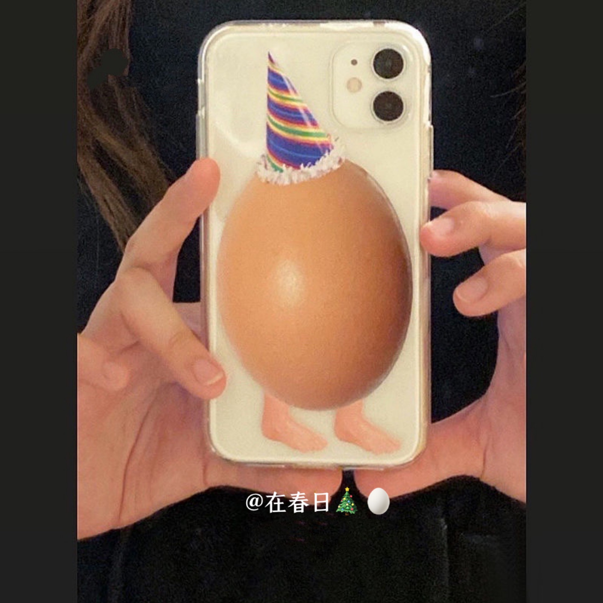 Phone Cases Y2K - Korean Ins Christmas Hat Egg Creative