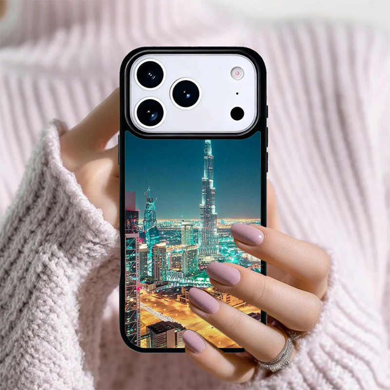 Phone Cases Dubai - Burj Khalifa Tower building Dubai Black