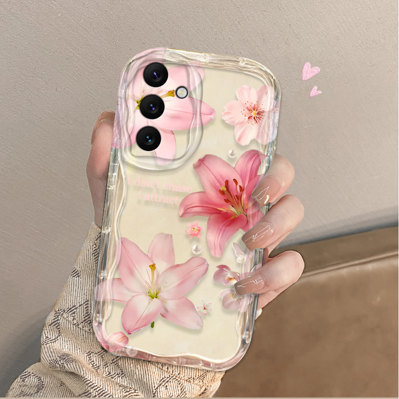 Beautiful Pink Lily Pattern Ph - Phone Cases For Samsung A14 recensie en prijs