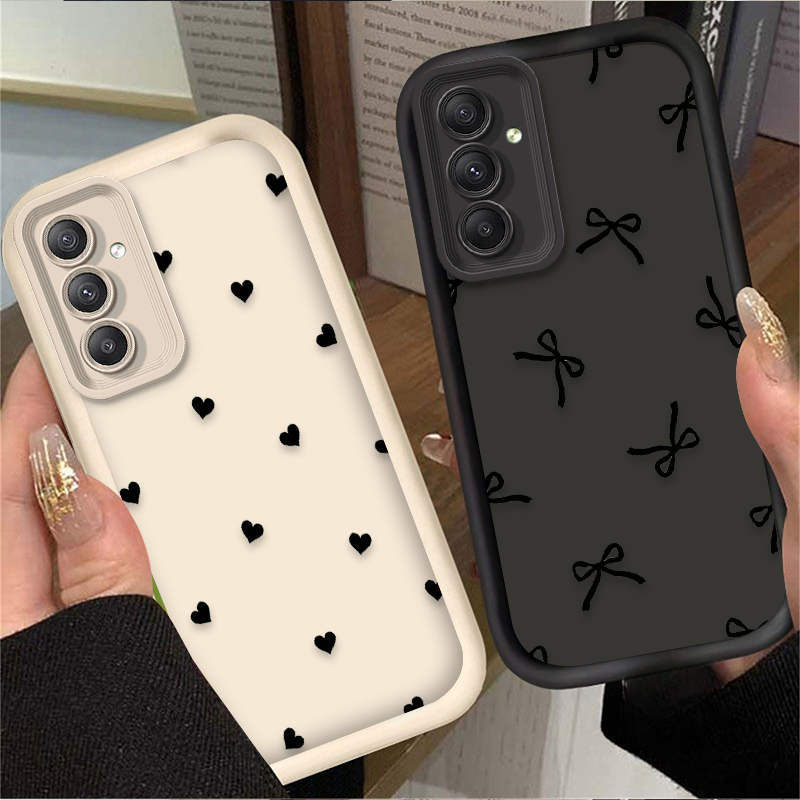 Black Love Heart Bowknot Case  - Phone Cases For Samsung A14 recensie en prijs