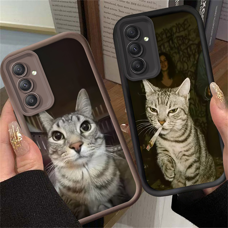 Trendy Cat Smoking Phone Case  - Phone Cases For Samsung A14 recensie en prijs