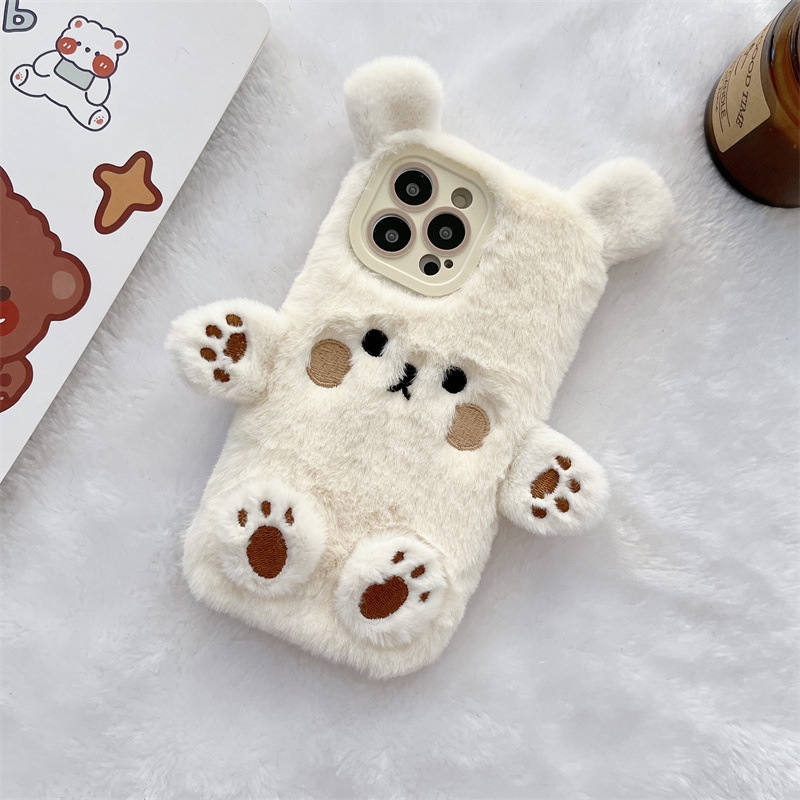 Korean 3D Cartoon Bear Fluffy  - Phone Cases Iphone 13 recensie en prijs