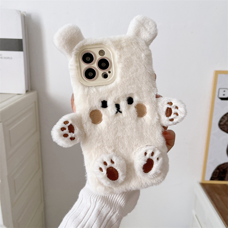 Korean 3D Cartoon Bear Fluffy  - Phone Cases Iphone 13 recensie en prijs