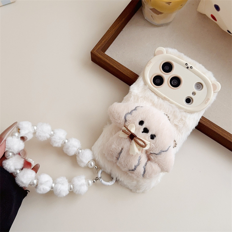 3D Cartoon Bowknot Puppy Warm  - Phone Cases Iphone 13 recensie en prijs