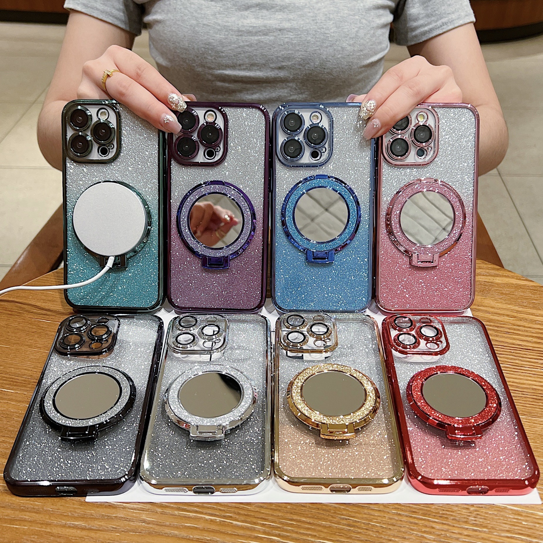 Glitter Mirror Bracket Phone C - Phone Cases Vogue recensie en prijs