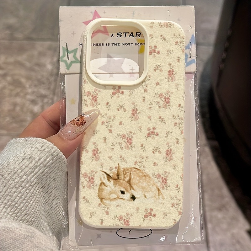 Cute Deer Full Floral Pattern  - Phone Cases Cute Iphone 13 recensie en prijs