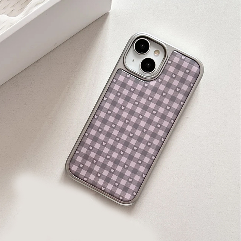 Pink Purple Heart-Shaped Check - Phone Cases Y2K recensie en prijs