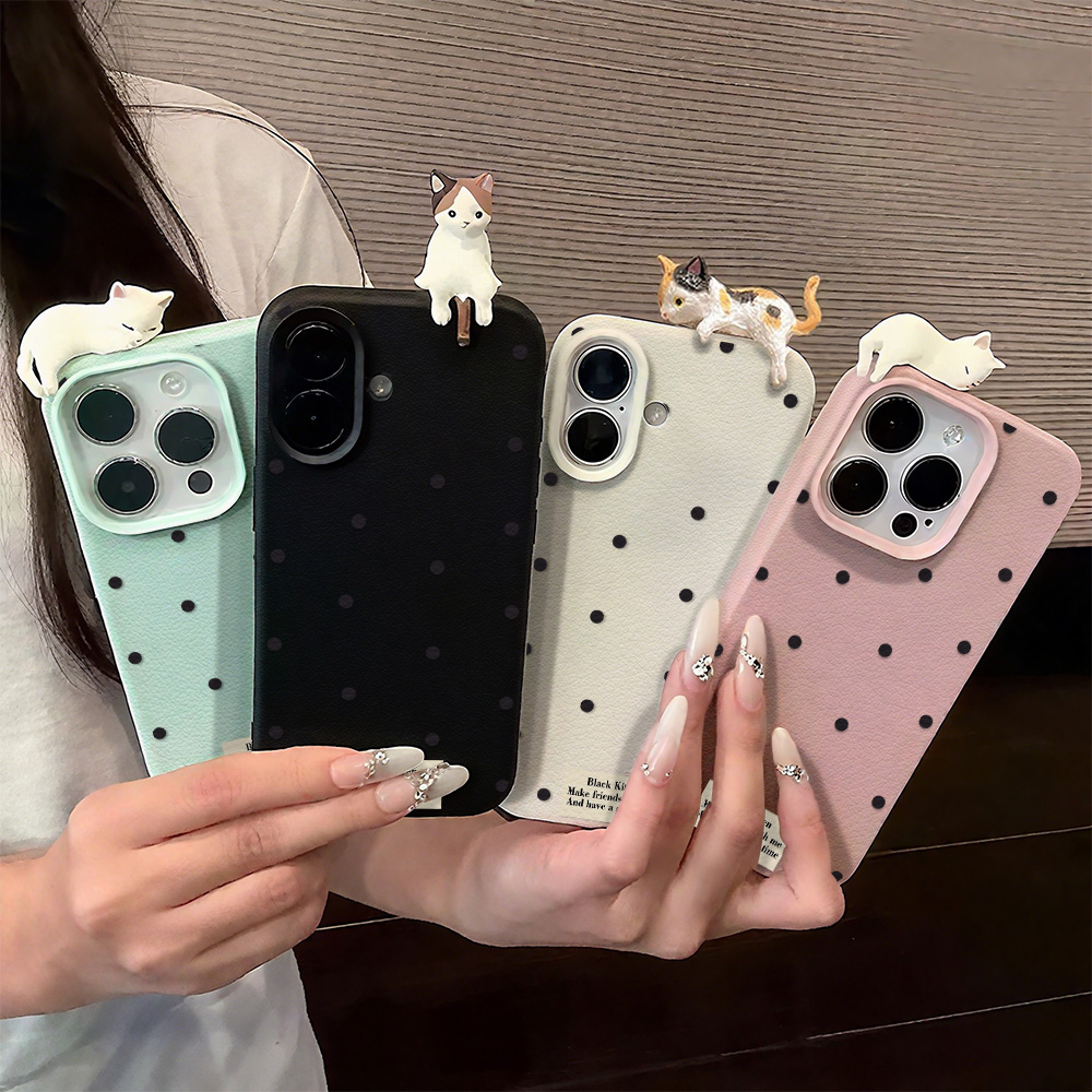 Cute 3D Cat Dot Case For iPhon - Phone Cases Cute Iphone 13 recensie en prijs