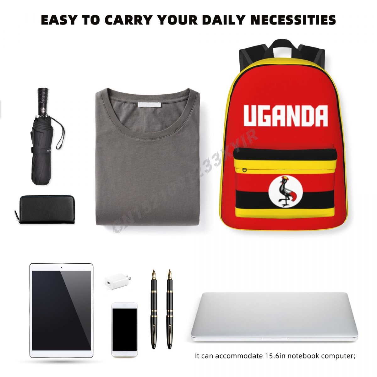 Unisex Backpack Uganda Flag Ug - Phone Cases Uganda recensie en prijs