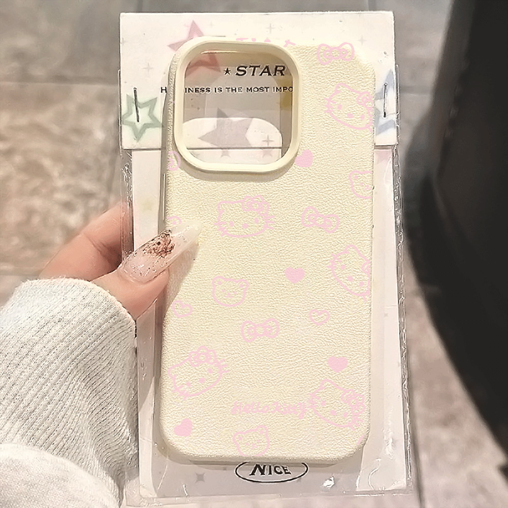 Cute HelloKitty Pink Line Cat  - Phone Cases Hello Kitty recensie en prijs