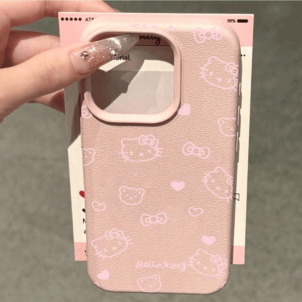 Cute HelloKitty Pink Line Cat  - Phone Cases Hello Kitty recensie en prijs