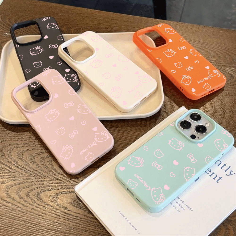 Cute HelloKitty Pink Line Cat  - Phone Cases Hello Kitty recensie en prijs
