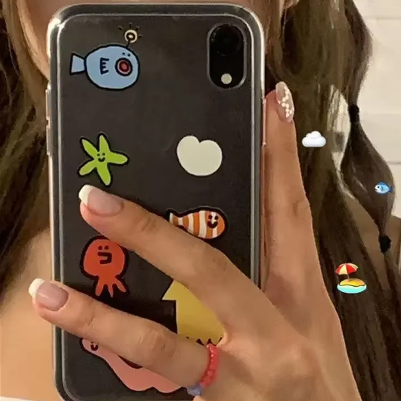 Ins Kawaii Ocean Creatures Cut - Phone Cases Y2K recensie en prijs