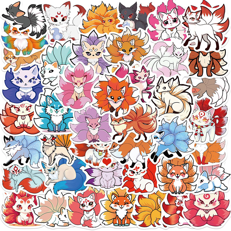 50PCS Cute Cartoon Nine-Tailed - Phone Cases Kids recensie en prijs