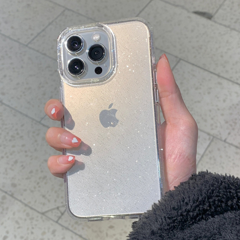 Transparent Simple Glitter Pho - Phone Cases Y2K recensie en prijs