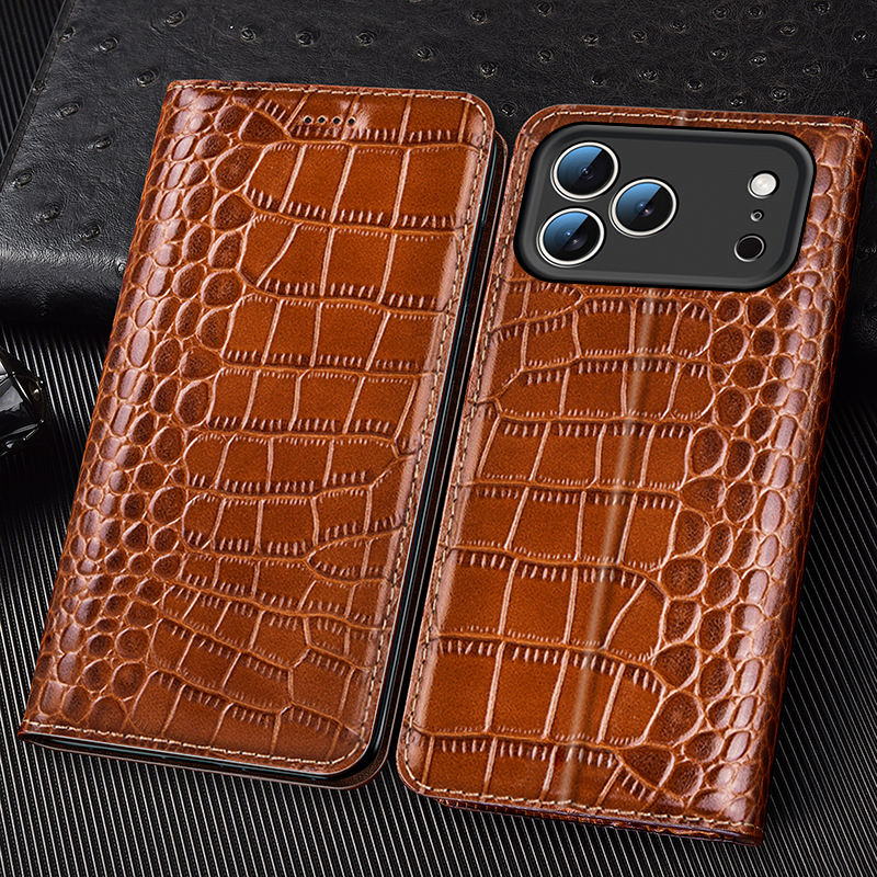 Crocodile Genuine Leather Flip - Phone Cases Classy recensie en prijs