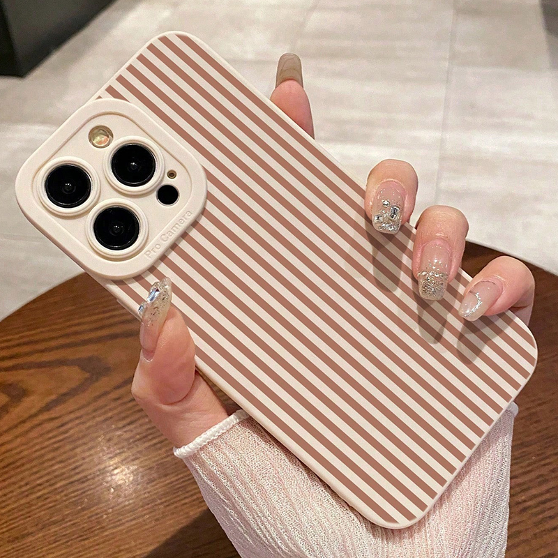 Pink Striped Painted Anti-Drop - Phone Cases Iphone 13 recensie en prijs